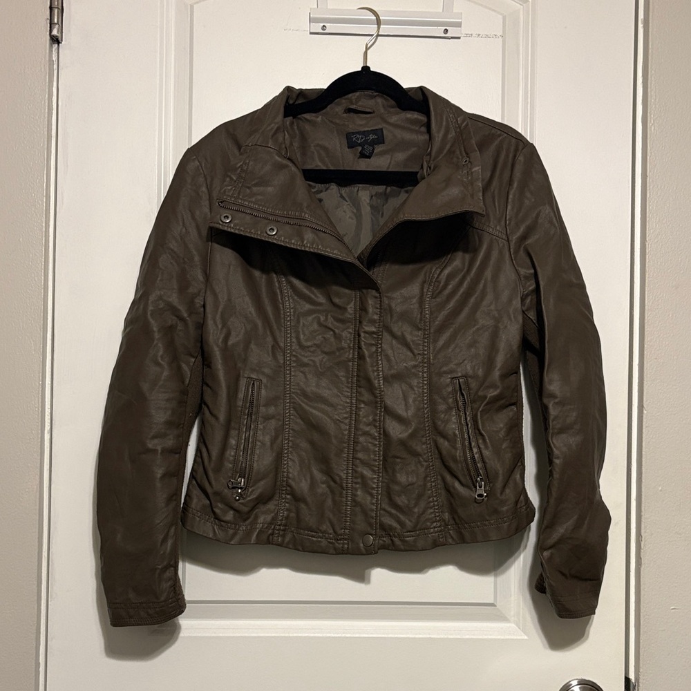 Classic Brown Leather Jacket for Women
